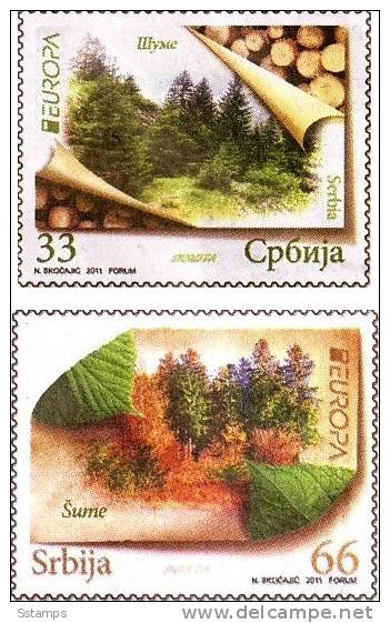 2011SRB  EUROPA 2011 CEPT FORESTS  SERBIEN SERBIA SRBIJA NEVER HINGED - 2011