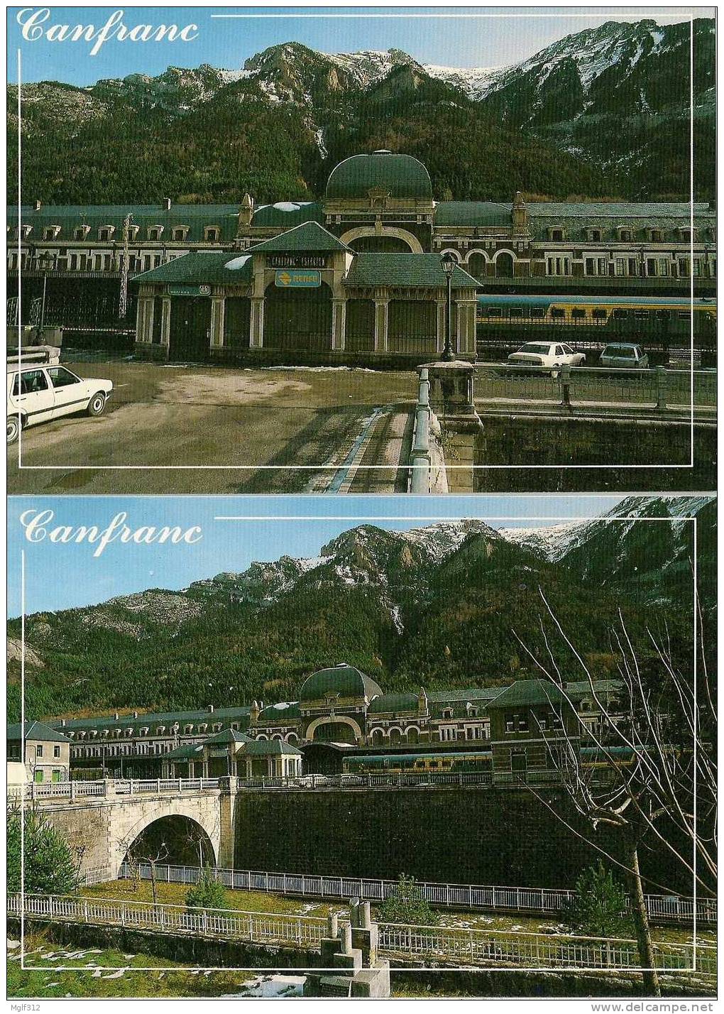 ESPAGNE Gare De CANFRANC LOT De 5 Cartes - Stations With Trains