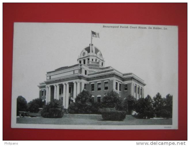 De Ridder La    Beauregard  Parish Court House      Vintage Wb-------========= Ref 175 - Autres & Non Classés