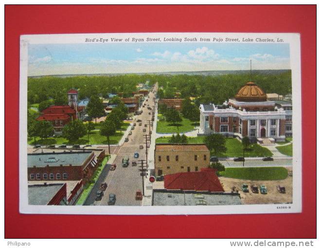 Lake Charles La     View Ryan Streer South From Pujo Street  1949 Cancel   ----=========-------Ref 176 - Autres & Non Classés