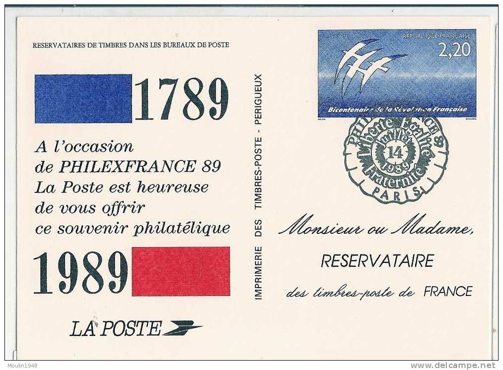 Philexfrance 1989 Bicentenaire Revolution - Official Stationery