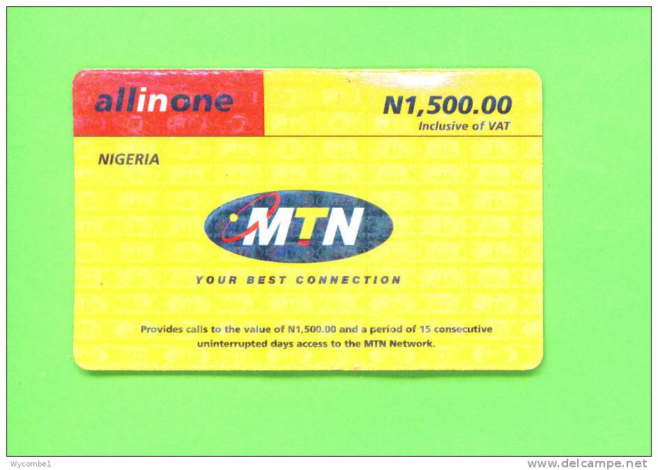 NIGERIA  -  Remote Phonecard As Scan - Nigeria