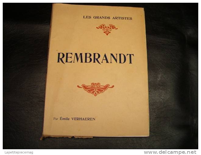 (AR1) Les Grands Artistes REMBRANDT, Par Emile Verhaeren 1924 - Art
