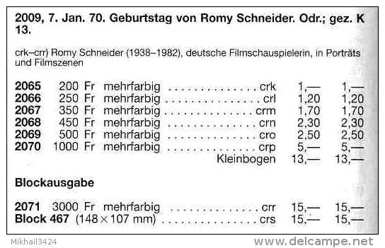 A0387 ✅ Cinema Movie Actress Romy Schneider 2008 Comores Sheet + S/s Imperf Imp ** - Cinema