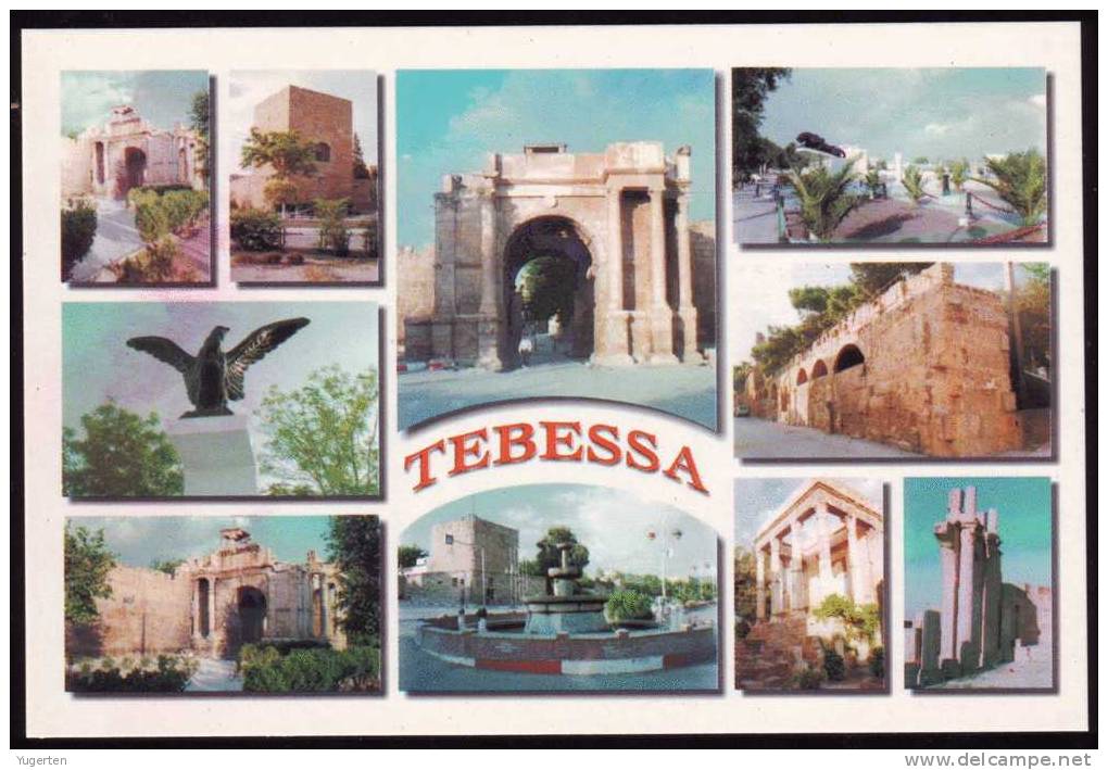 ALGERIE - CP - TEBESSA - Multivue - Neuve - Tebessa