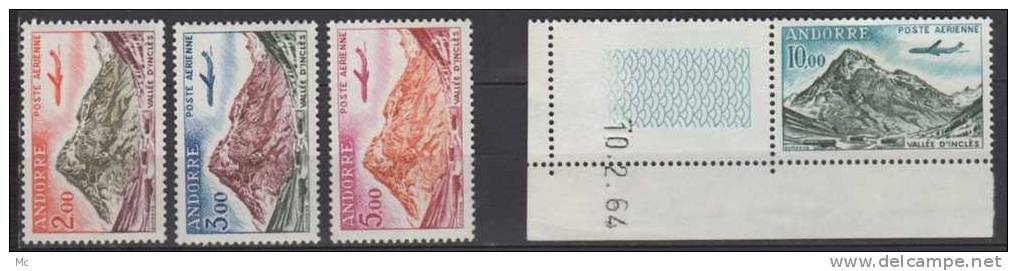 Andorre  PA N° 5 / 8 Luxe ** - Airmail