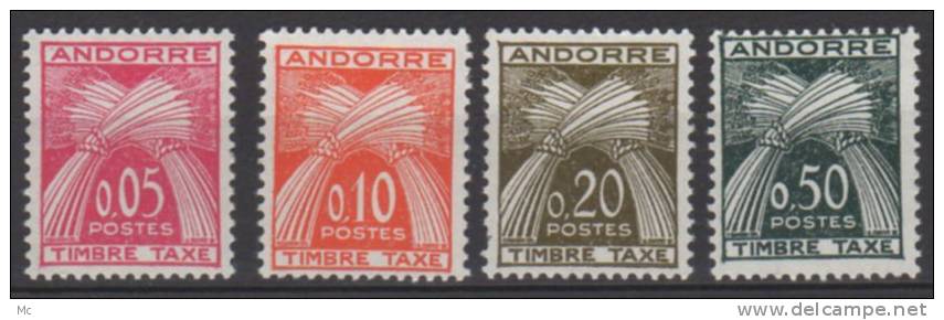 Andorre Taxe N° 42 / 45 Luxe ** - Neufs