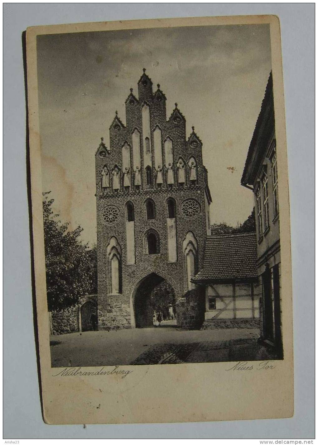 Germany, Neubrandenburg - Neues Tor - 1936 - Real Photo Postcard - Emil Borowy - Neubrandenburg