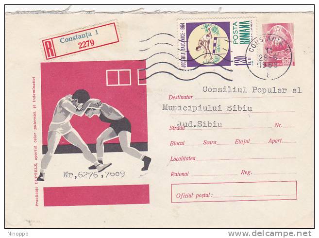 Romania 1968 Sport Boxing  Rregisterd Cover - Covers & Documents