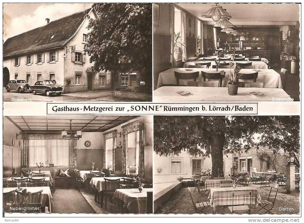 LORACH / BADEN .....  GASTHAUS METZGEREI ZUR  "SONNE " RUMMINGEN - Loerrach