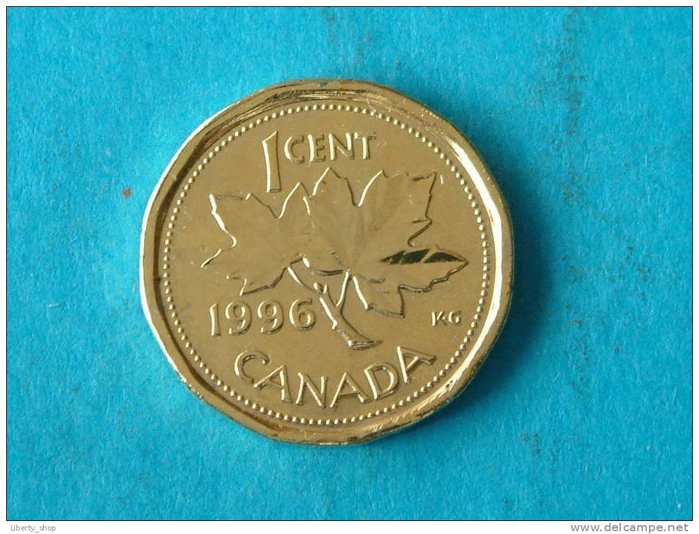 1996 - 1 CENT ( Gold Plated ) / KM , ( For Grade, Please See Photo ) !! - Canada