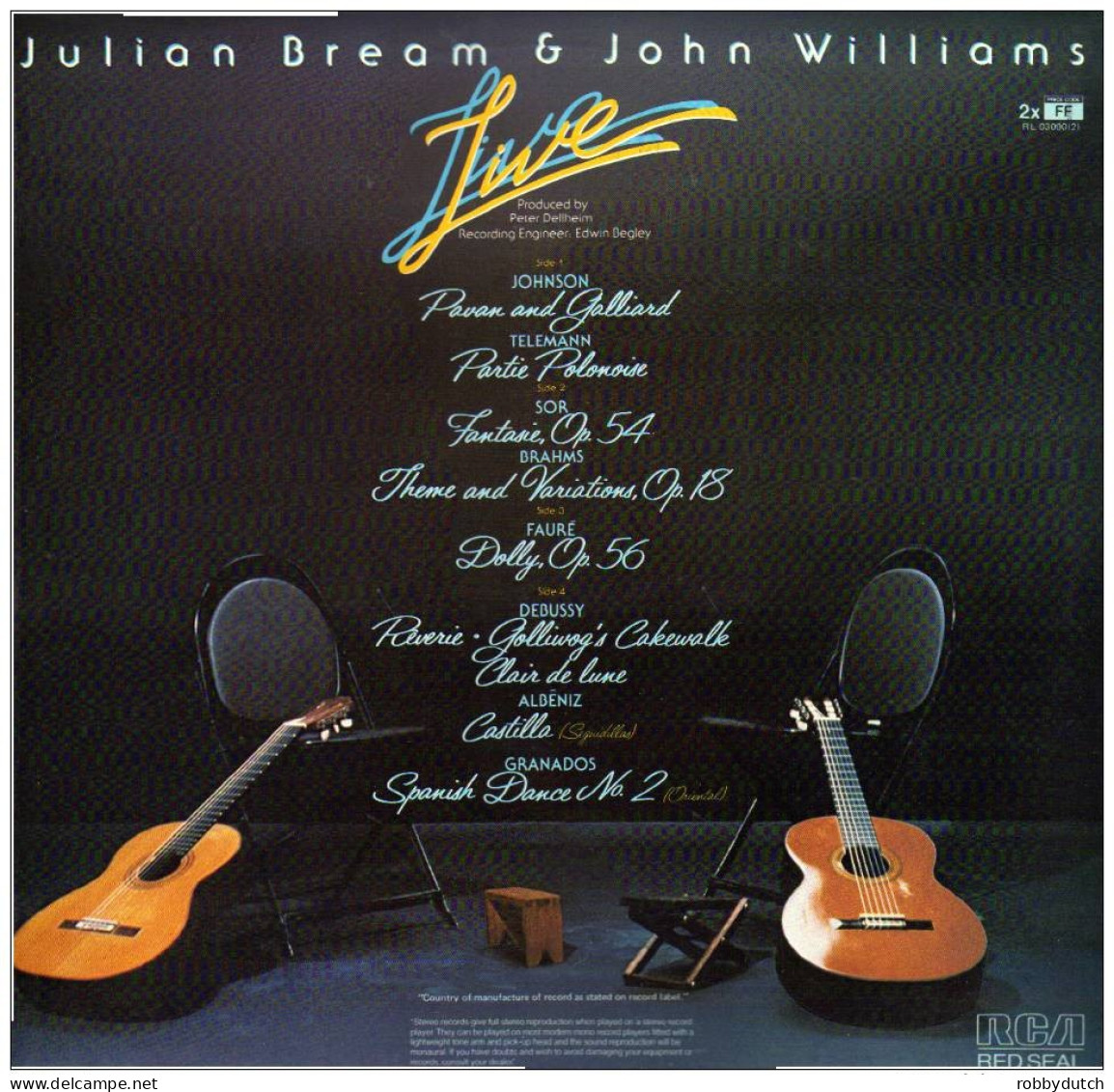 * 2LP *  JULIAN BREAM & JOHN WILLIAMS  LIVE (U.K. 1979 Ex-!!!) - Klassiekers