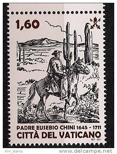 2011 Vatikan Mi. **MNH  Padre Eusebio Chini - Neufs