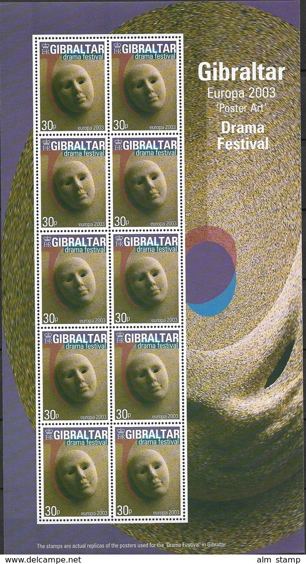 2003 Gibraltar Yv. 1033-6  Mi. 1032-5 ** MNH Europa " Poster Art " - 2003