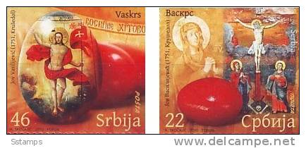 2010SRB    SERBIEN SERBIA SRBIJA EASTER PASQUA  RELIGIONE  NEVER HINGED - Quadri