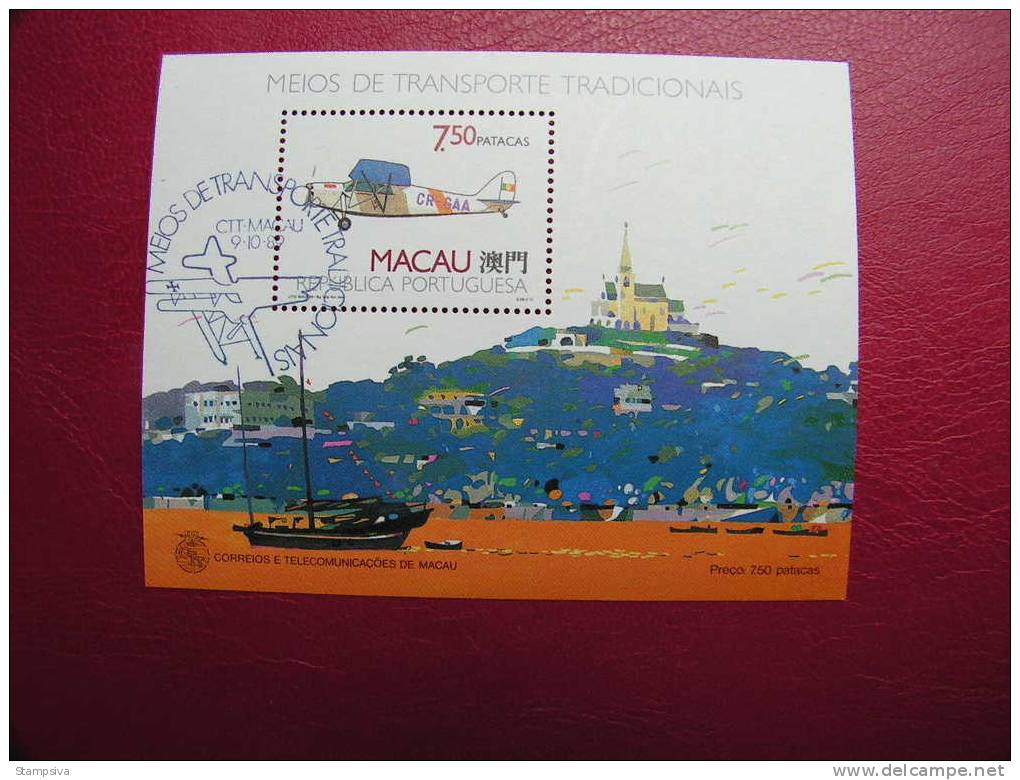 == Macao Block 11  -  Flugzeuge  1982 - Michel &euro;  20,00 - Blocchi & Foglietti