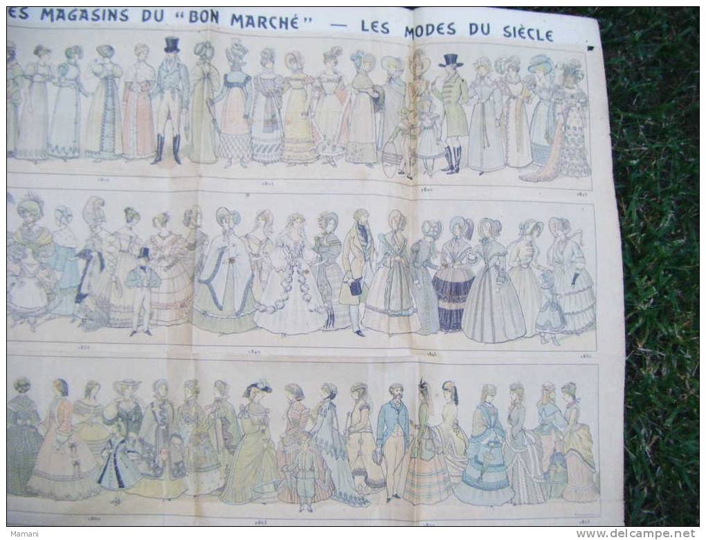 Les Modes Du Siecle- De 1800 A 1899  Dessine Pour Le Bon Marche -homme Femme Enfant Sous Forme De Tableau- - Sonstige & Ohne Zuordnung