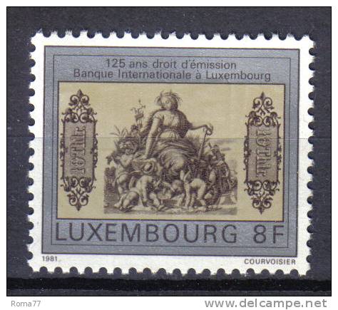 FRZ470 - LUSSEMBURGO 1981 , Serie N. 984 ***  Banca Bank - Unused Stamps