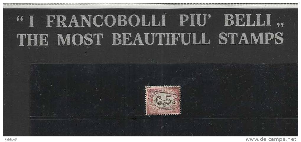 REPUBBLICA DI SAN MARINO 1924 SEGNATASSE POSTAGE DUE TASSE TAXE TAXES CENT. 5c USATO USED OBLITERE' - Postage Due