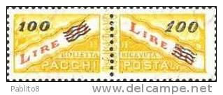 SAN MARINO 1956 - 1961 PACCHI POSTALI PARCEL POST SURCHARGED LIRE 100 SU 50 STELLE STAR USATO USED OBLITERE' - Spoorwegzegels