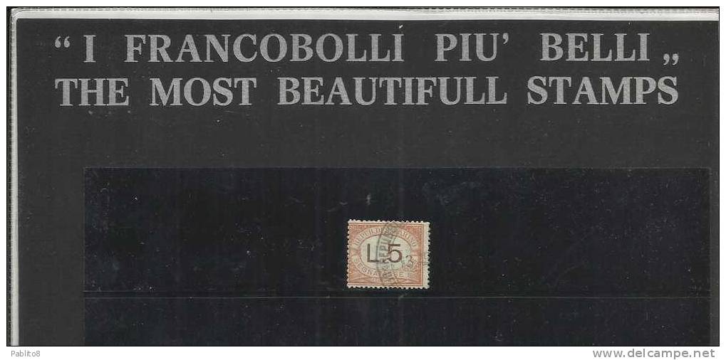 SAN MARINO 1925 SEGNATASSE TAXES TASSE LIRE 5 TIMBRATO USED - Postage Due