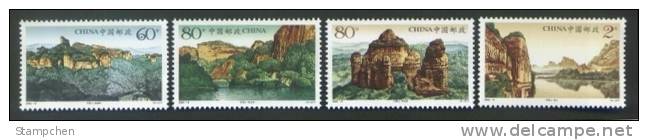 China 2004-8 The Danxia Mountain Stamps Mount Lake Geology River Nature - Wasser