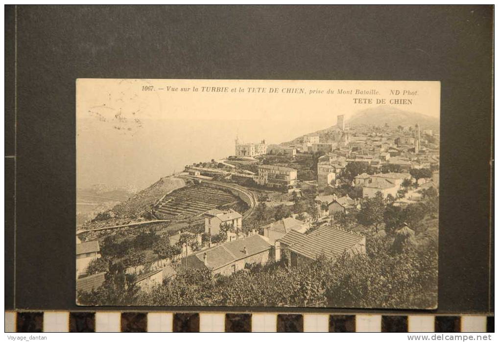 LA TURBIE   ET LA TETE DE CHIEN PRISE DU MONT BATAILLE - La Turbie