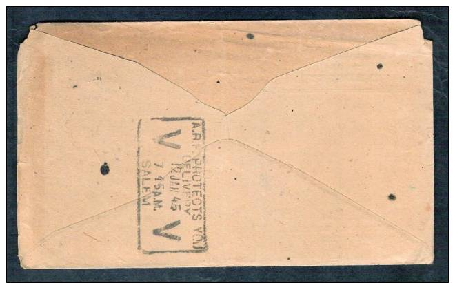 India - Post Card - Slogan Cancellation "ARP Protects You"- 1945 (84) - World