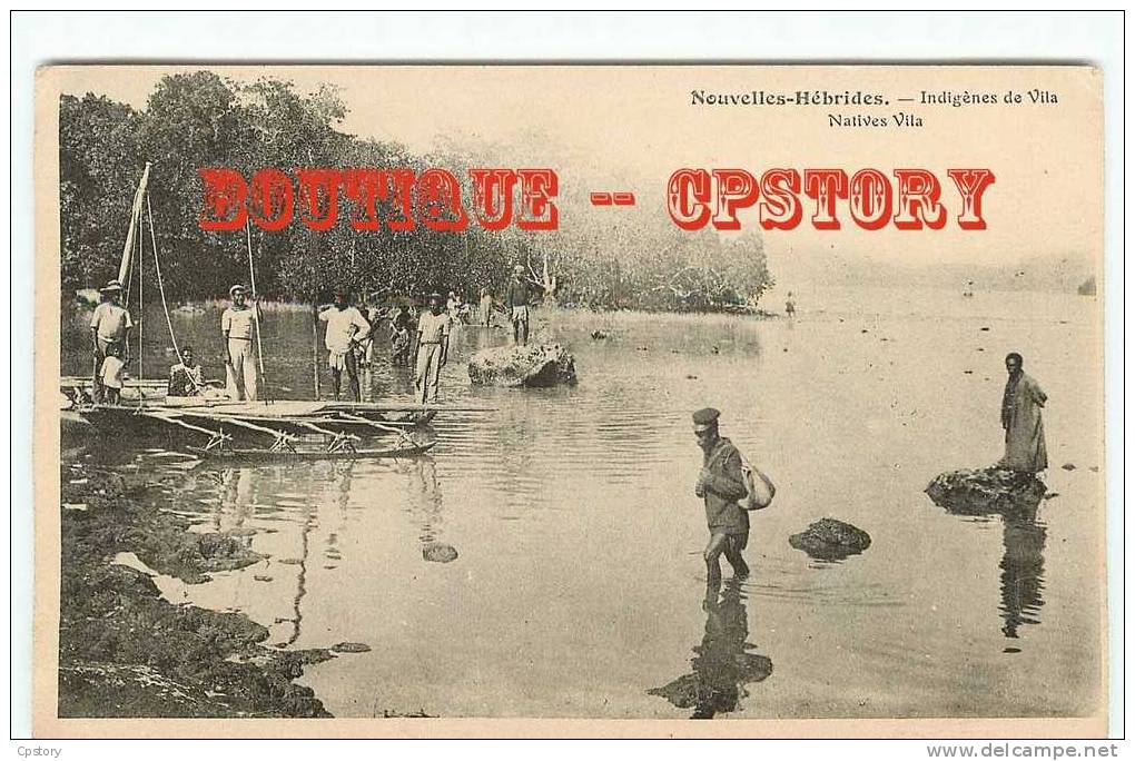 NOUVELLE CALEDONIE - Indigènes De Vila - Natives Vila - Dos Scané - Neukaledonien