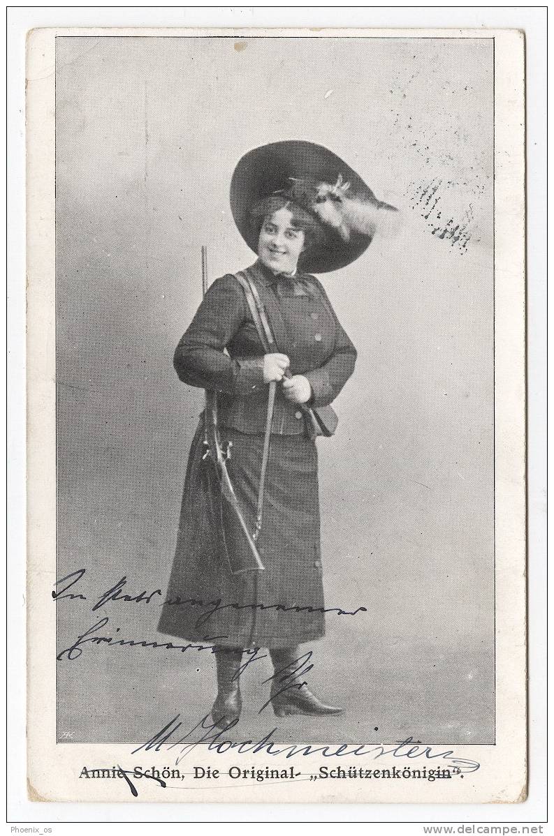 SHOOTING - Annie Schön, Die Original "Schützenkönigin", 1906. - Waffenschiessen