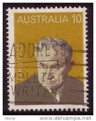 1975 - Australian Prime Ministers 10c EARL PAGE Stamp FU - Oblitérés