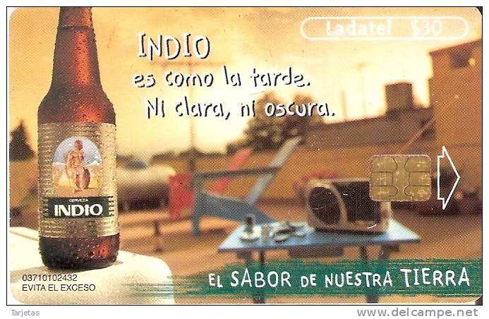 TARJETA DE MEXICO DE LA CERVEZA INDIO (BEER) RADIO CASSETE - Publicidad