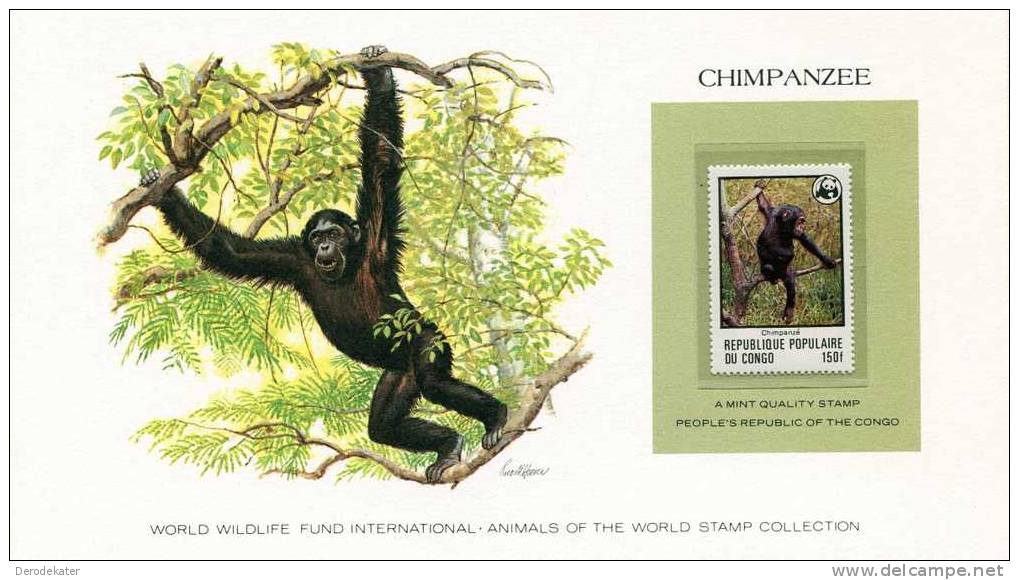 Republique Populaire Du Congo 1978.Chimpanzee. Chimpanzé. Pan Troglodytes.Afrikaanse Mensaap. Chimpansee. Stamp ** MNH. - Chimpanzees