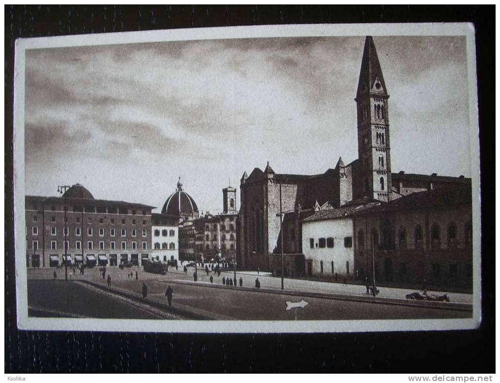 FIRENZE - Piazza Della Stazione - +/- 1930 - Tram - Lot 40 - Firenze (Florence)