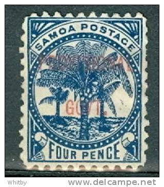 Samoa 1899 4p Palms,  Provisional Government Overprint Issue #34 - Samoa