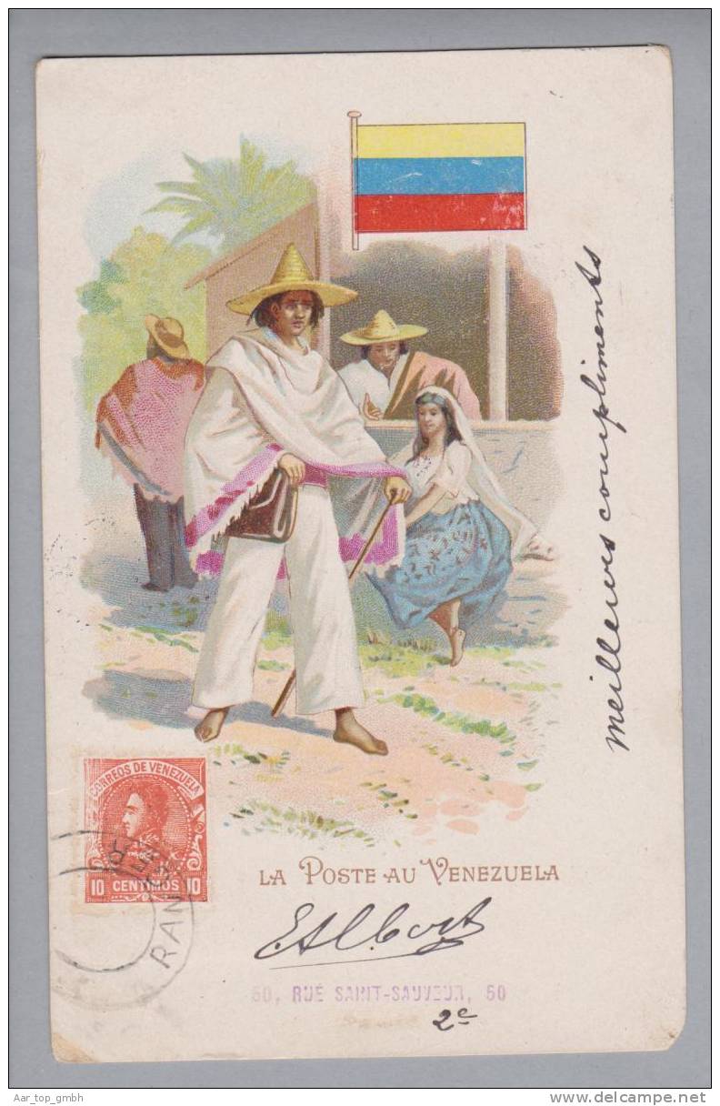 Venezuela La Poste 1900-12-01 Litho Nach Stockholm - Venezuela