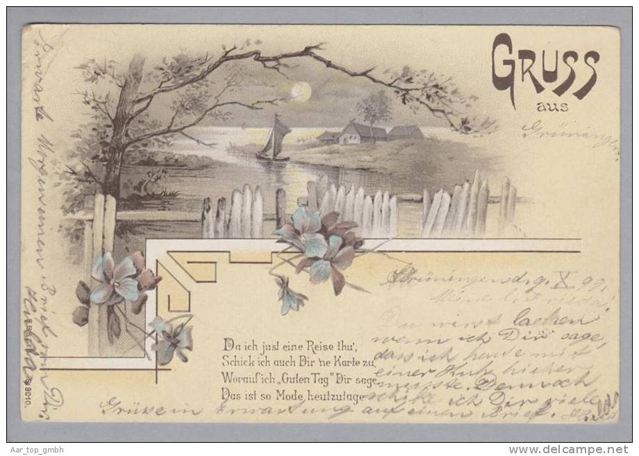 Gruss Aus ... 1899-10-09 Litho - Souvenir De...