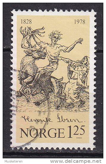Norway 1978 Mi. 764    1.25 Kr Henrik Ibsen Peer Gynt Zeichnung Von Per Larson Krogh - Gebraucht