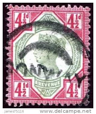 1887 - 4p. ½ Rouge Carminé Et Vert (purple Red/green). SG #206, Y&T #98.. - Used Stamps