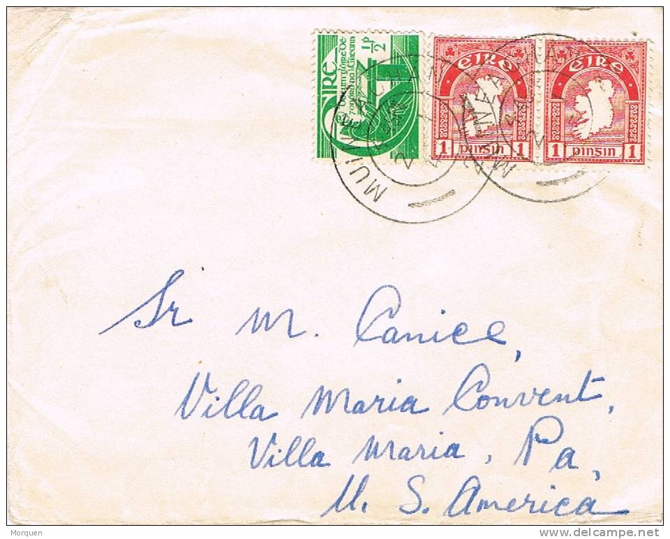 Carta MUINEACHAN (Irlanda)  1945. . Eyre - Cartas & Documentos