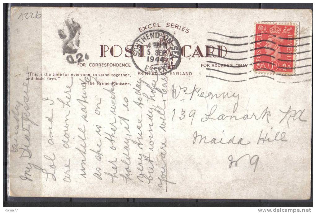 VER1226 - PIER HILL AND PALACE HOTEL 5/9/1944 - Southend, Westcliff & Leigh