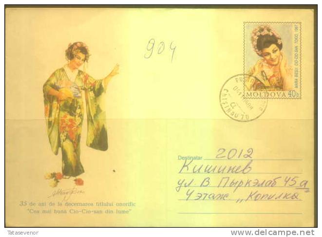 Really Mailed Stamped Postal Stationery Of Moldova. Postal History Opera Theatre Personalities - Moldova