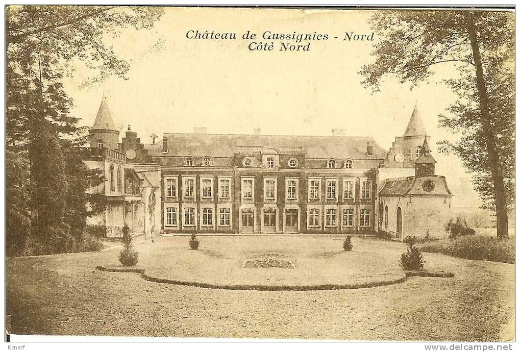 CP De GUSSIGNIES " Château De Gussignies - Nord , Côté Nord " . - Bavay