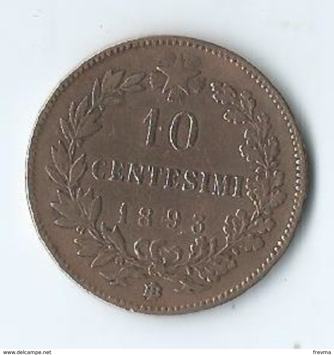 10 Centesimi Humberto Ier 1893BB - 1878-1900 : Umberto I