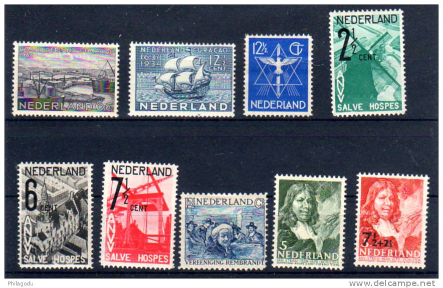 Rembrandt, Tourisme, Jan Steen, Etc, Nederland Entre Yv. 229 Et 347*, Cote 124 € - Unused Stamps