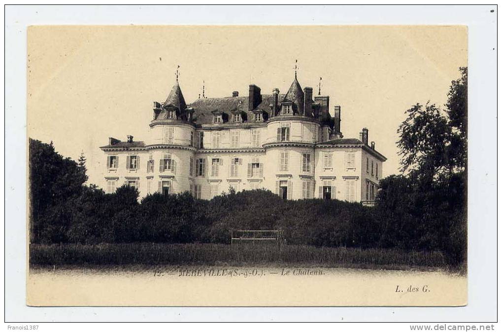 Ref 174 - MEREVILLE - Le Château (CARTE PIONNIERE) - Mereville