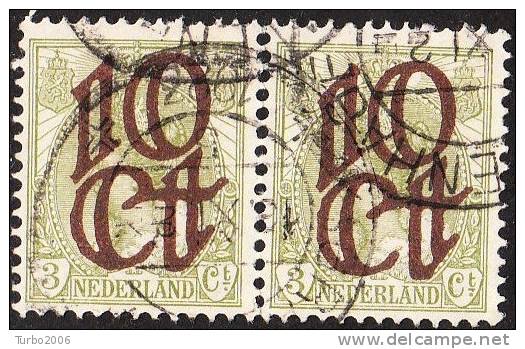 1923 Opruimingsuitgifte 10  / 3 Cent Groen Paar  NVPH 116 - Usati