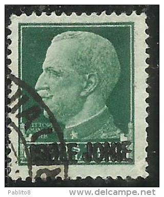 ISOLE JONIE 1941 SOPRASTAMPATO D´ITALIA ITALY OVERPRINTED CENT. 25 C USATO USED OBLITERE´ - Ionische Eilanden