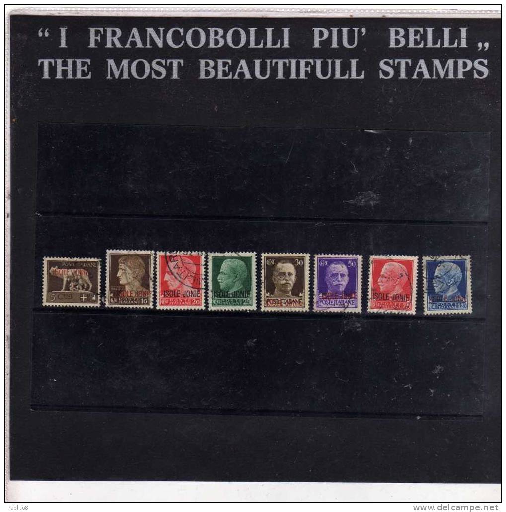 ISOLE JONIE 1941 SOPRASTAMPATO D'ITALIA ITALY OVERPRINTED SERIE COMPLETA COMPLETE SET USED - Îles Ioniennes