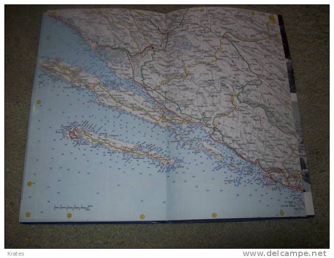 Old Roadmaps, Jadran, Yugoslavia, Croatia - Wegenkaarten